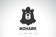 Mohawk Bear with Scar Logo Template, a Branding & Logo Template by Heavtryq Design (Thumbnail 1 of 4)