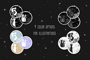 Zodiac Cats.Mystic astrology clipart, an Animal Illustration by Samnay Arts (Thumbnail 10 of 16)