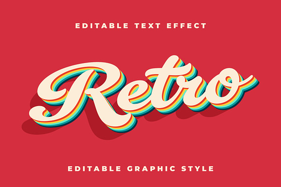 Retro Script Layered Text Effect preview 4