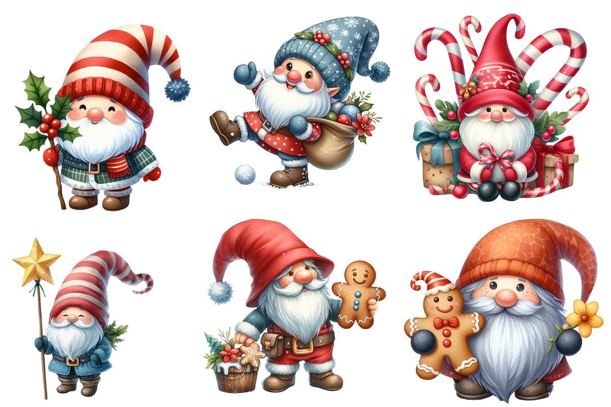 Cute Christmas Gnome Sublimation Bun, an Illustration by Designworld (Photo 2 of 6)