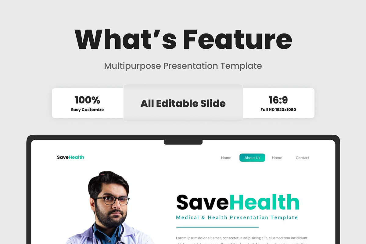 Medical & Healthcare Google Slide, a Presentation Template by SquidPixey (Photo 2 of 6)