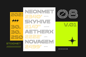 Stoidnet - Futuristic Display Font