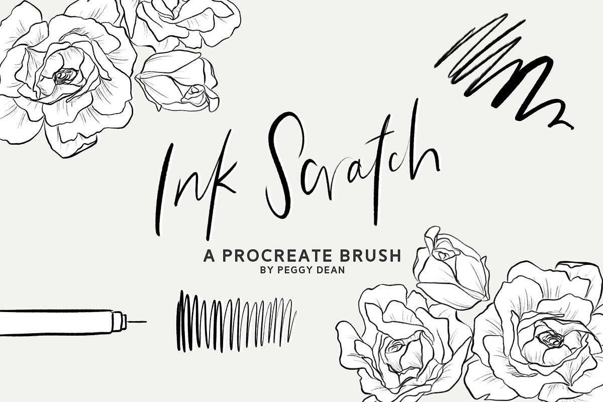 10 Drawing Ink Procreate Brushes, a Brush Add-On by The Pigeon Letters (Photo 8 of 13)