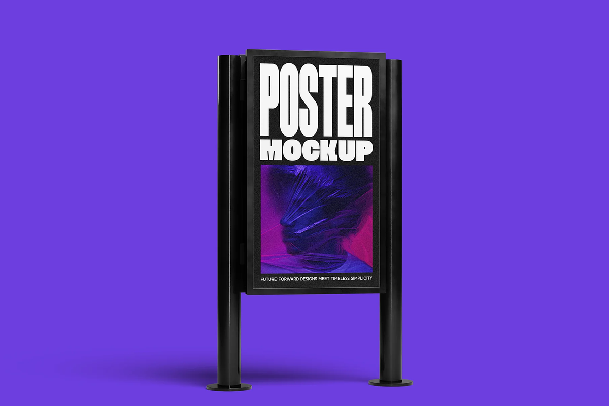 A-Frame Poster Stand Mockup, an Advertising Mockup by graphicsauce (Photo 4 of 4)