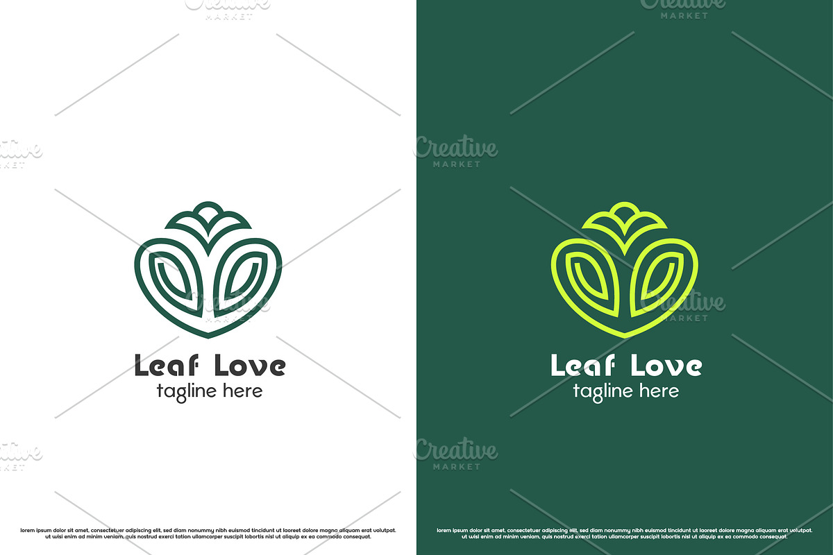 Leaf Love Logo Design Illustration, a Branding & Logo Template by Morvana Crew