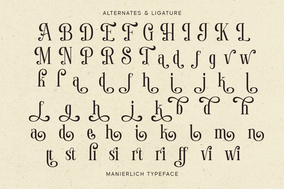 Manierlich – Elegant Serif Display, a Serif Font by Letterhend Studio (Photo 9 of 10)