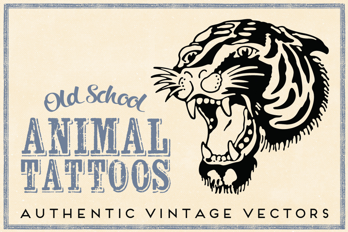 Old School Animal Tattoos, an Animal Illustration by Piddix Archives (Photo 1 of 3)
