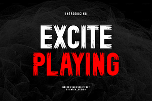Excite Playing Font