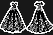 Fashion Dress Silhouette Bundle, an Illustration by BIPLOB EXPERT (Thumbnail 11 of 21)