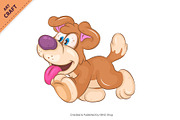 Set of Cartoon Dogs 02. Clipart., an Animal Illustration by KENO Mascots (Thumbnail 4 of 7)