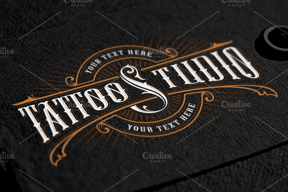 Set of vintage tattoo studio logos., a Branding & Logo Template by Harry Kasyanov (Photo 3 of 8)