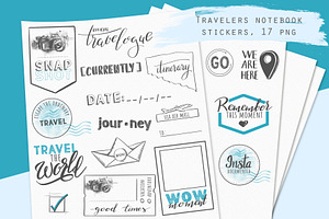 Travelers notebook stickers