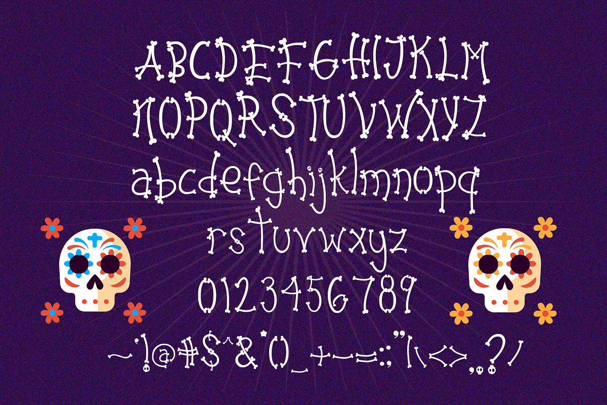 Dead Skull - Bone Skull Font preview 5