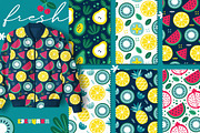 Summer Vibes Clipart & Patterns, a Seasonal Illustration by Ejevyaka (Thumbnail 3 of 8)