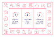 Mega Bundle Vol 4 Line Icons, an Outline Icon by Made by Made (Thumbnail 5 of 10)