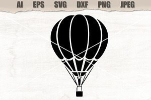 Stencil Hot Air Balloon, a Decorative Illustration by MARYCRAFTIRIA