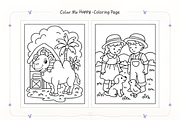 Cute Farm Animals Coloring Page, an Animal Illustration by Coco Bloom (Thumbnail 3 of 4)