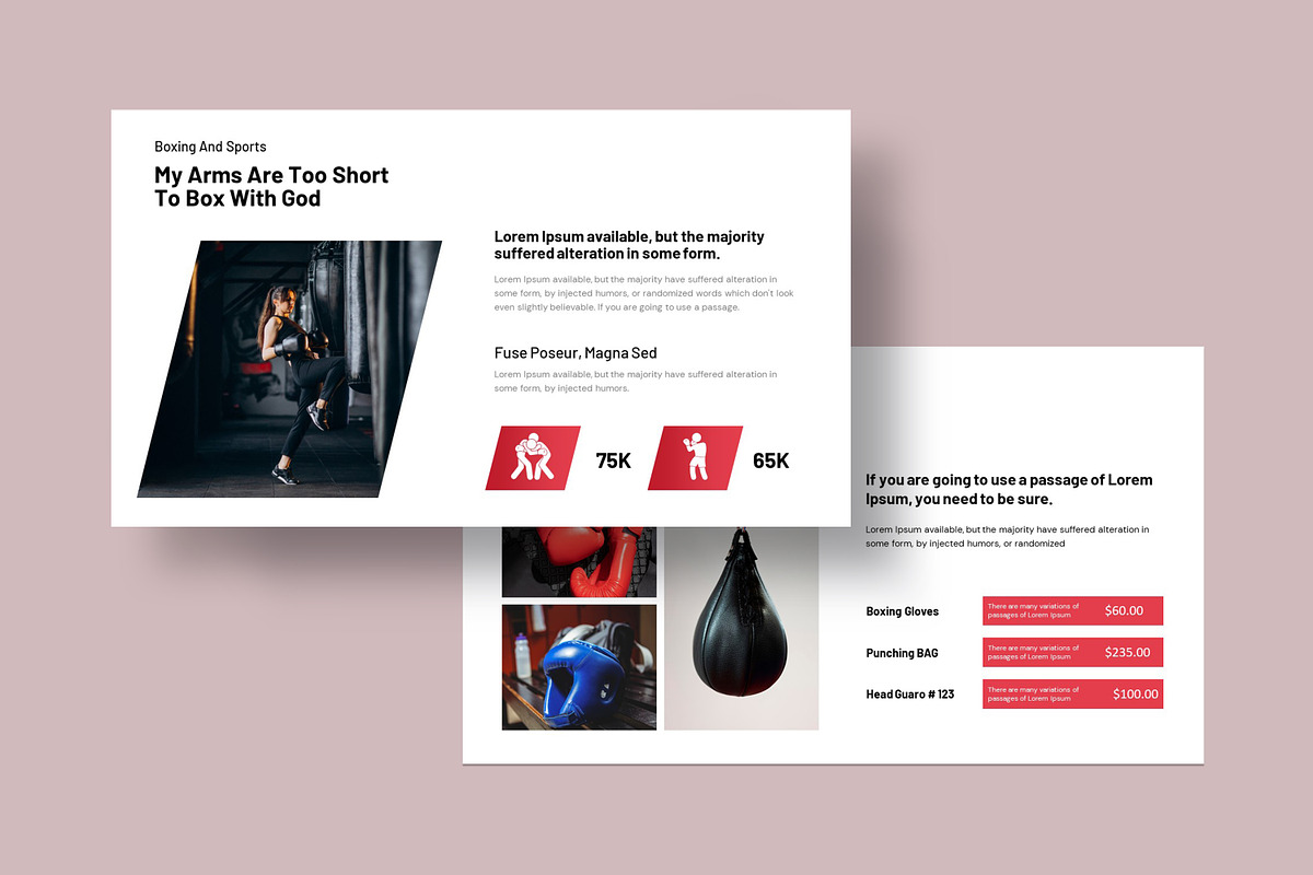 Boxer Boxing Presentation Template, a Presentation Template by evgenystudio