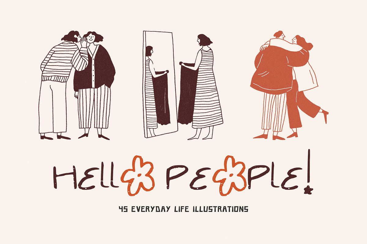 Hello, People! Hand-Drawn Characters, a Person Illustration by Veyla (Photo 1 of 11)