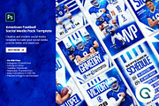 American Football Social Media Pack, a Social Media Template by Geelator Studio (Thumbnail 1 of 4)