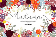 Fall / Autumn & Give Thanks Flower, a Decorative Illustration by MooBeer (Thumbnail 1 of 11)