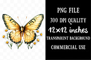 Watercolor Floral Butterflies Clipar, an Illustration by Designking (Thumbnail 4 of 5)