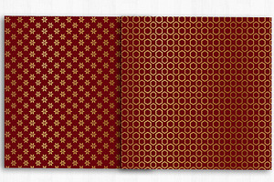 Burgundy Gold Digital Paper