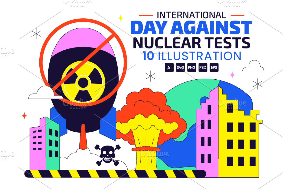 10 Day Against Nuclear Tests, an Object Illustration by denayunebgt (Photo 1 of 4)