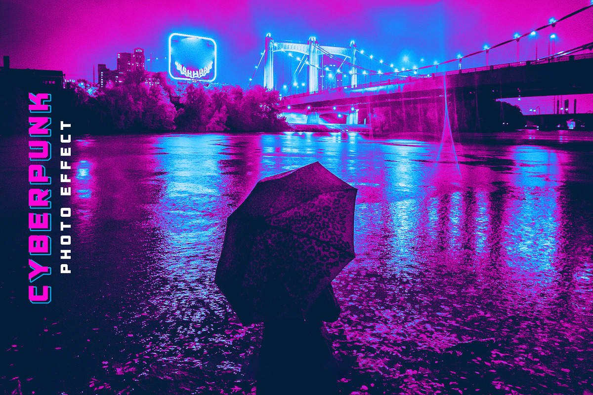 Cyberpunk psd photo effect, a Layer Style Add-On by Pixel Gallery (Photo 4 of 4)