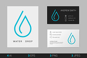 Water Drop Logo. Vector Template, a Branding & Logo Template by Magda (Thumbnail 1 of 4)