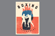Boxing grunge vector poster set., a Sport Illustration by PoPaShop (Thumbnail 8 of 9)