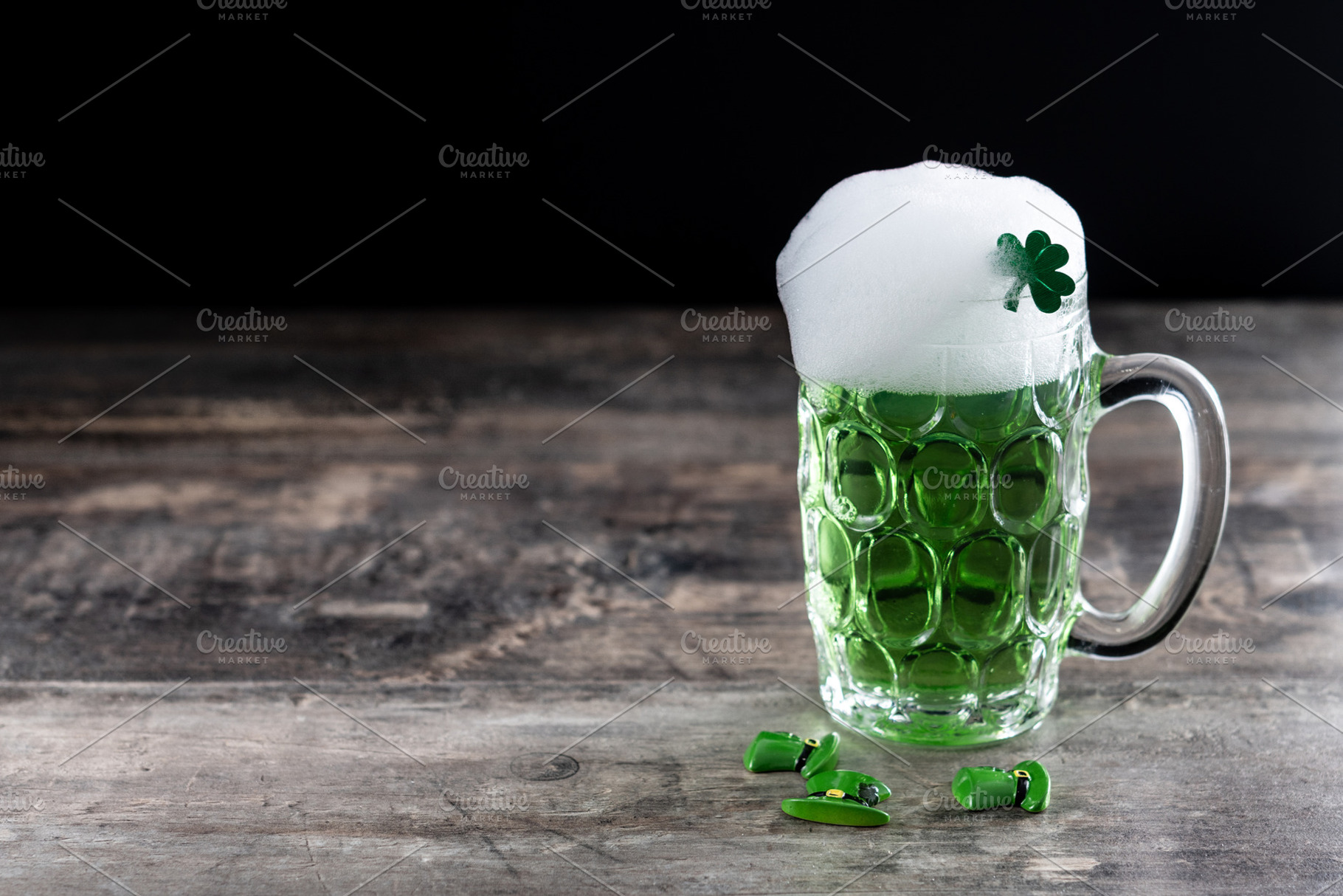 Green beer mug with foam for St. Pat, a Food & Drink Photo by etorres69