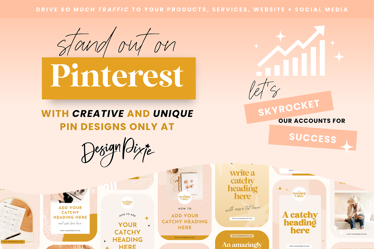 Boho Pinterest Pin Templates Canva, a Social Media Template by Design Pixie (Photo 5 of 6)
