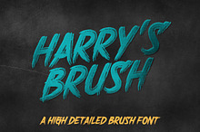 Harry's Brush - Brush Textured Font