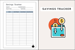 Savings Tracker Sheet Planner