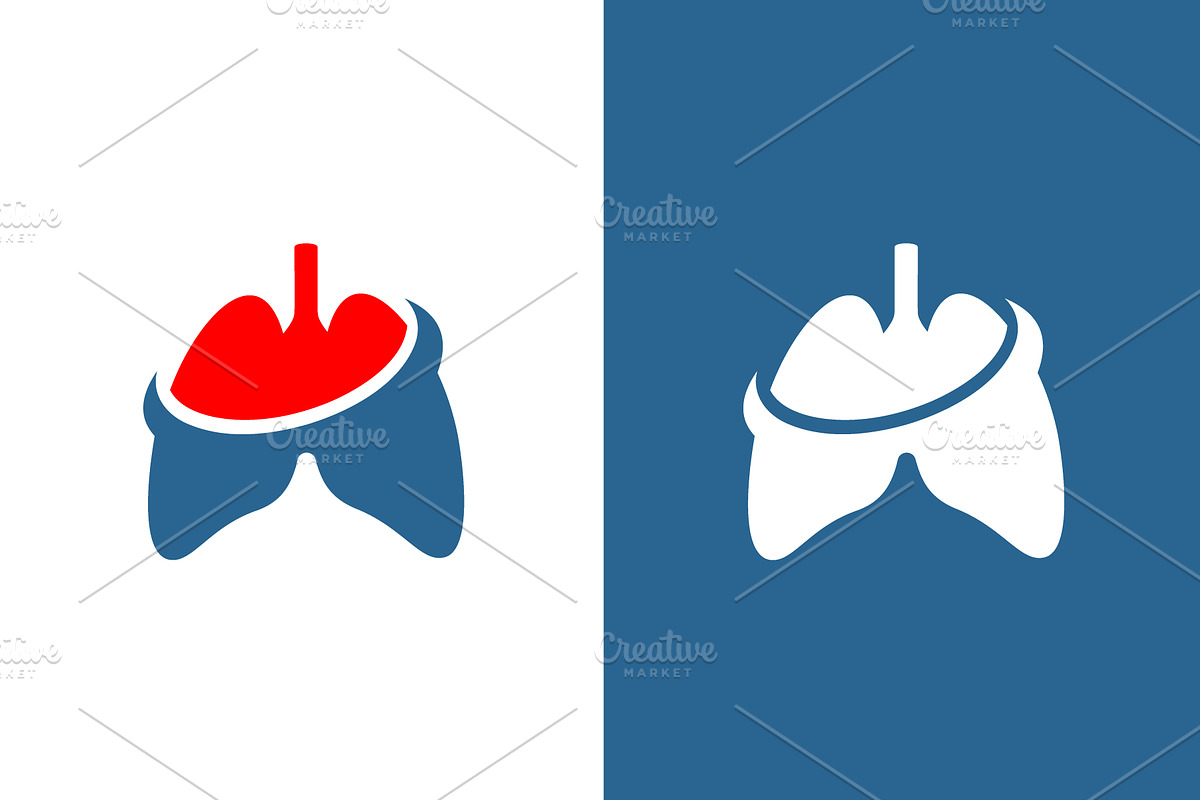 Human lungs organ logotype design, a Healthcare Illustration by GraphiShop