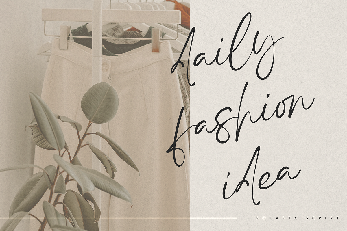 Solasta - organic script font, a Script Font by Only Fonts (Photo 6 of 10)