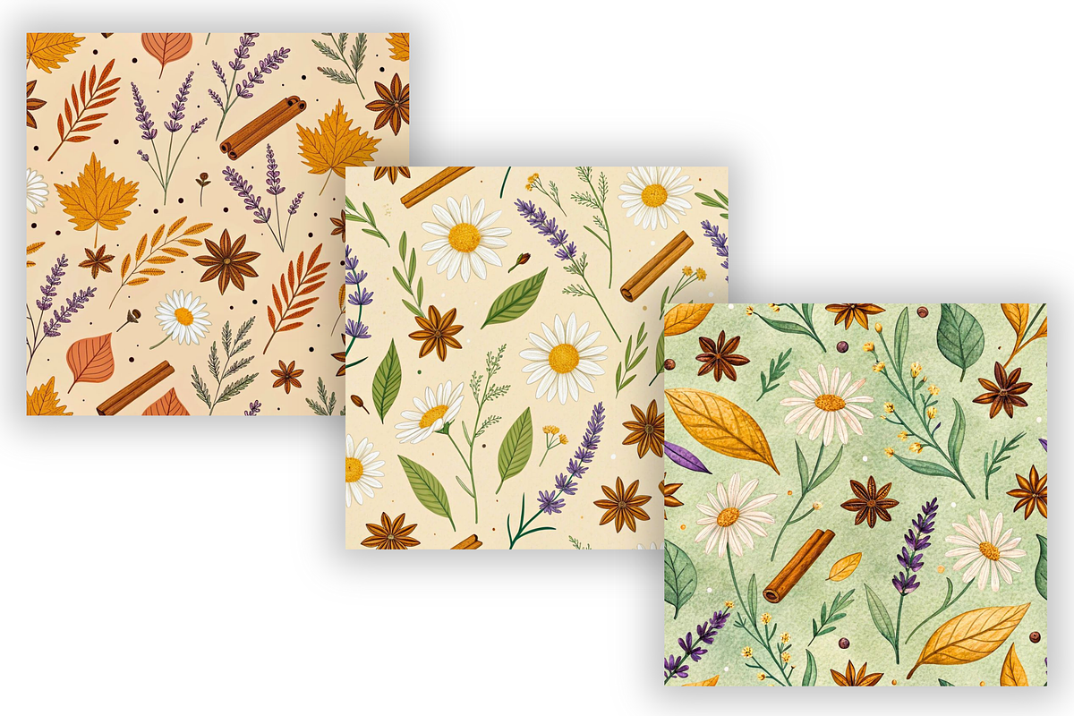 Autumn Tea Blends Digital Paper, a Pattern Graphic by FloridPrintables (Photo 6 of 7)