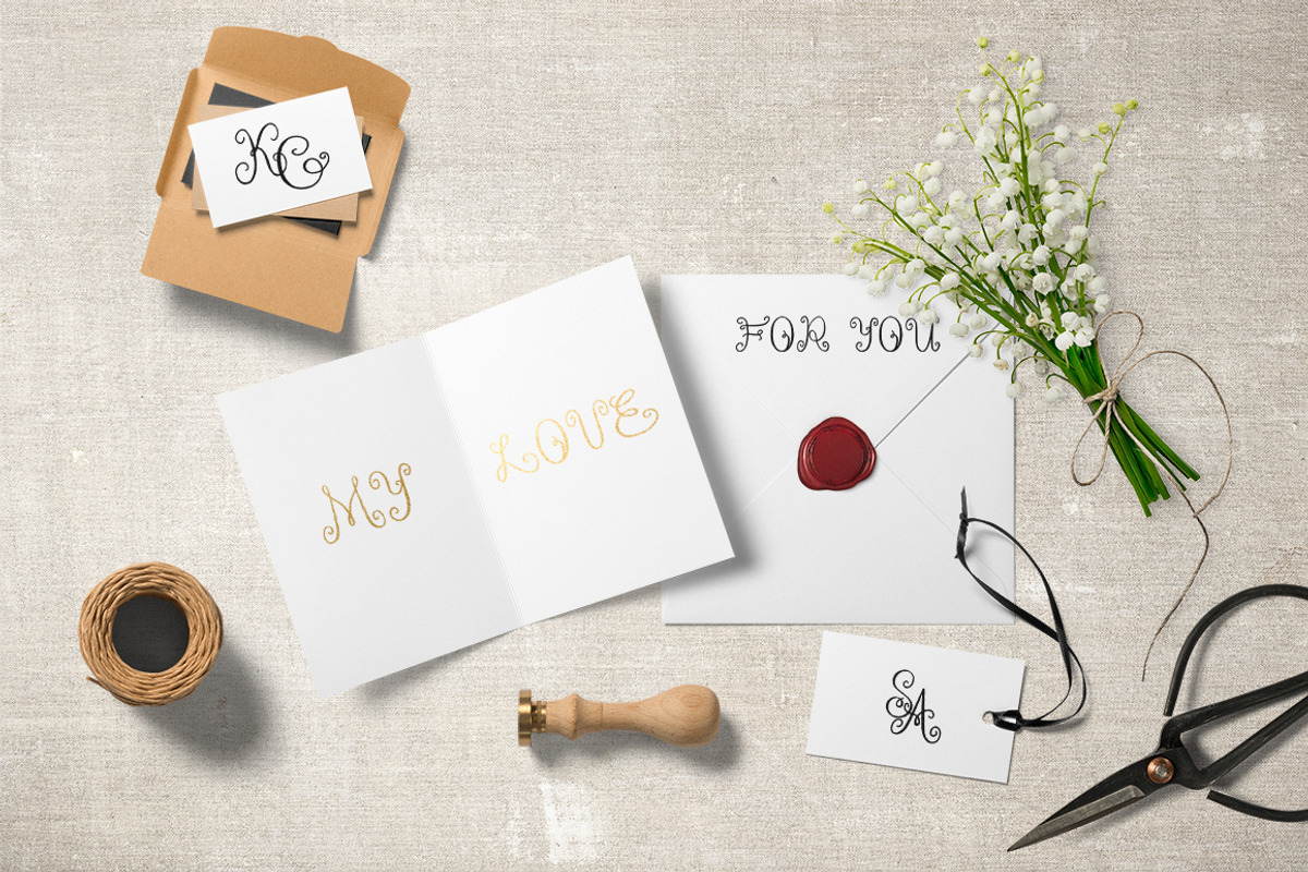 Monogram ELEGANTO Duo Font preview 2