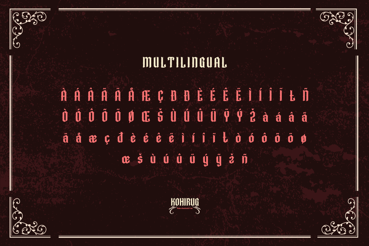 KOHIRUG Blackletter Font, a Blackletter Font by twinstd (Photo 11 of 13)