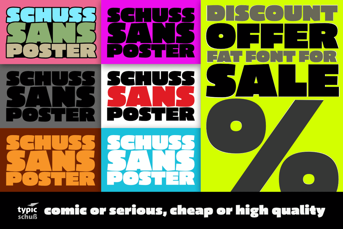 Schuss Sans CG Poster Black preview 4