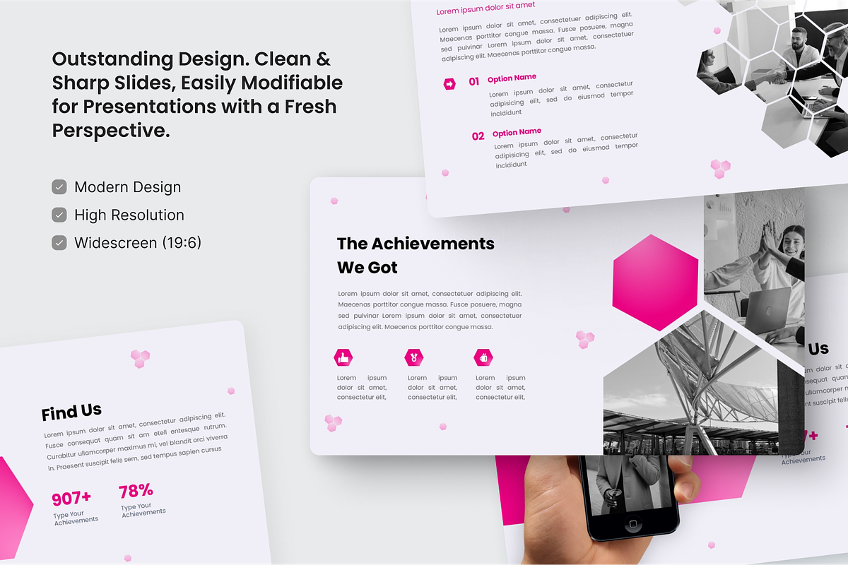 Creative Hexagon PowerPoint, a Presentation Template by SquidPixey (Photo 3 of 6)
