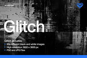 Glitched - 50 Black & White Textures, a Background Graphic by ikono.me (Thumbnail 1 of 6)