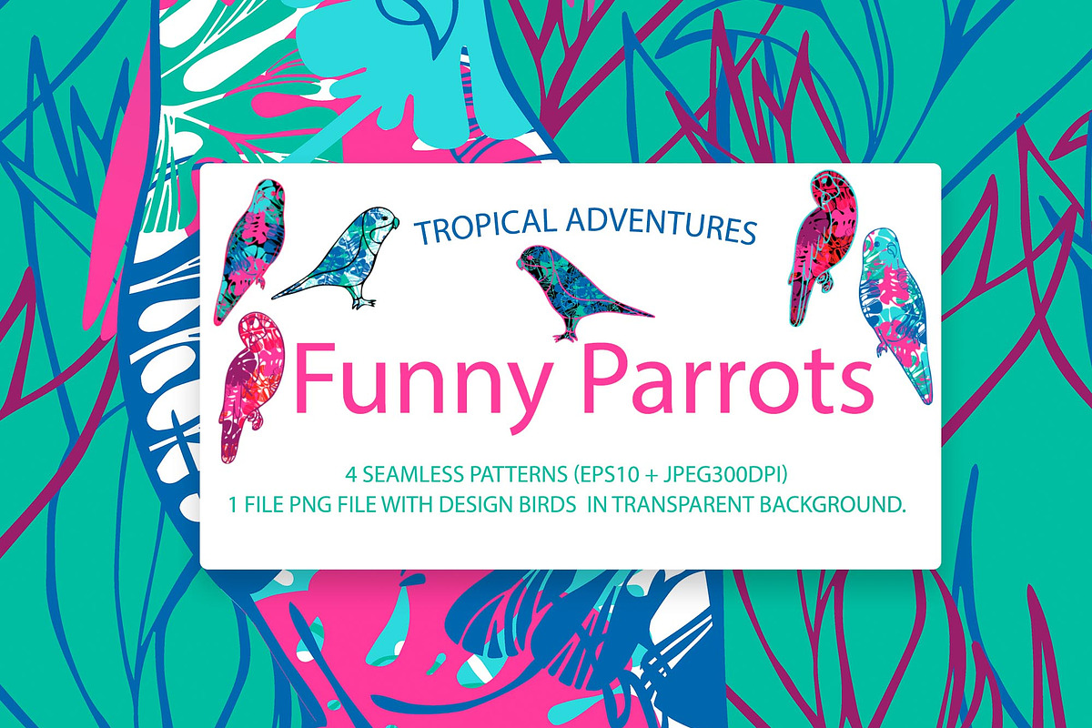 Designs with funny and bright parrot, a Stationery Template by Tanna.ART (Photo 1 of 10)