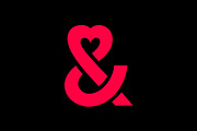 Ampersand Love Heart Logo, a Branding & Logo Template by Buqancreative (Thumbnail 4 of 4)