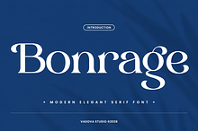 Bonrage Modern Elegant Serif Font