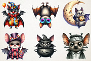 Funny Halloween Bats Clipart, an Illustration by RobertsArt (Thumbnail 2 of 7)