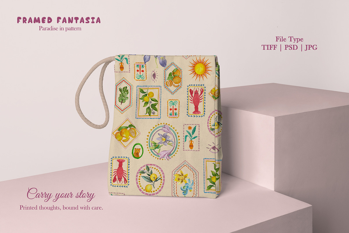 Framed Fantasia Prints & Patterns, a Pattern Graphic by GND ART STUDIO (Photo 5 of 8)