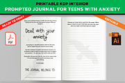 KDP Journal for Teens with Anxiety, an Illustration by PublishingHelper (Thumbnail 1 of 4)
