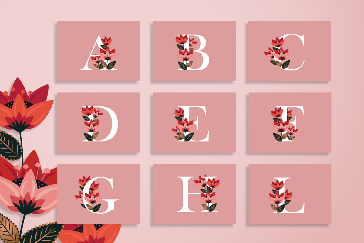 Venice Floral Monograms, a Branding & Logo Template by Werlang Paper (Photo 3 of 8)